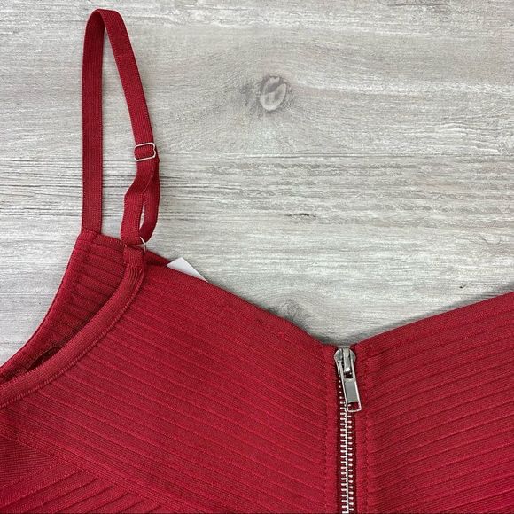 NWOT Super Down Bandage Red Crop Tank Top - Picture 4 of 8